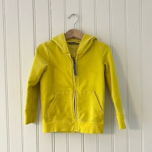 Primary Unisex Yellow Kids Zip Up Sweatshirt size 2-3